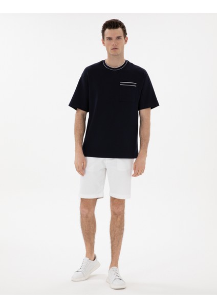 Erkek Lacivert Comfort Fit Tişört 50306080-VR033