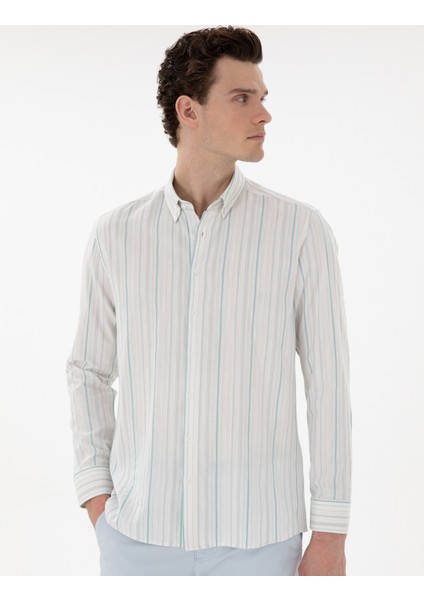 Erkek Mint Regular Fit Uzun Kollu Gömlek 50305058-VR152
