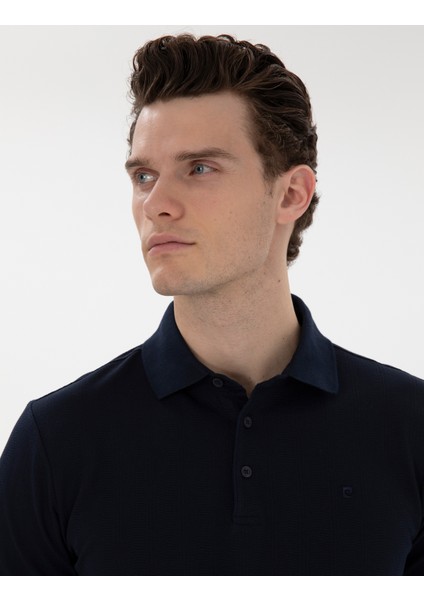 Erkek Lacivert Slim Fit Tişört 50302608-VR033