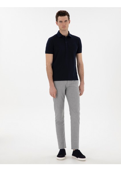 Erkek Lacivert Slim Fit Tişört 50302608-VR033