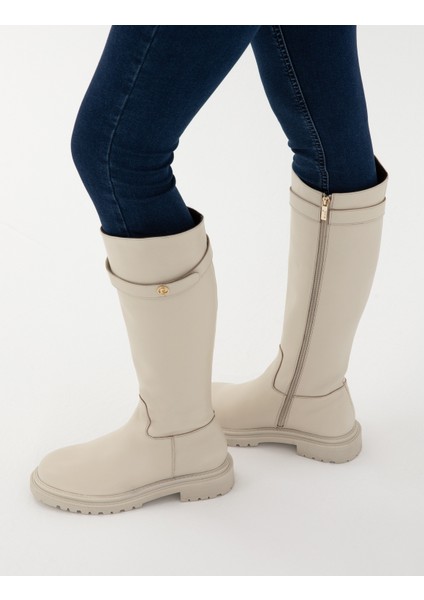Kadın Bej Çizme 50295926-VR011