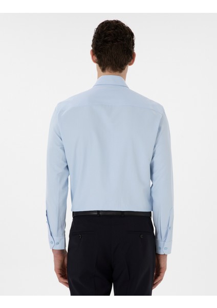 Erkek Açık Mavi Regular Fit Uzun Kollu Gömlek 50303376-VR003