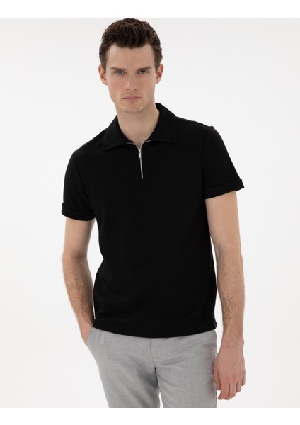 Erkek Siyah Slim Fit Tişört 50302586-VR046 modelleri