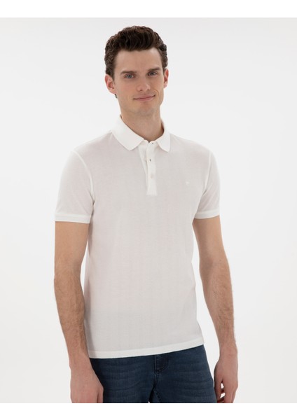 Erkek Beyaz Slim Fit Tişört 50302608-VR013 modelleri