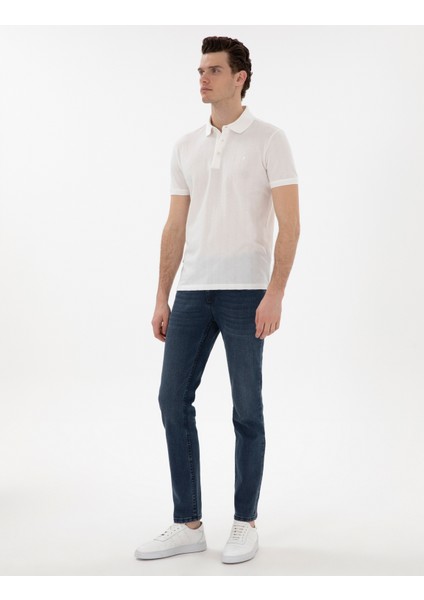 Erkek Beyaz Slim Fit Tişört 50302608-VR013 fırsatları