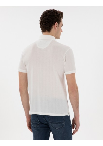 Erkek Beyaz Slim Fit Tişört 50302608-VR013 indirimleri