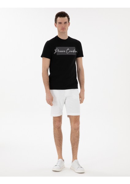 Erkek Siyah Slim Fit Tişört 50302567-VR046