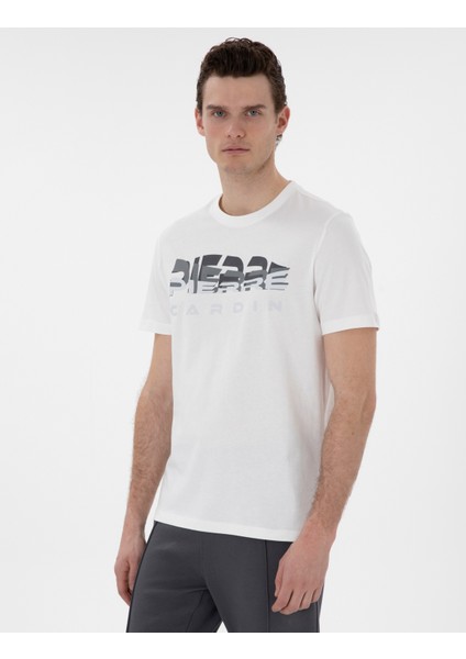 Erkek Ekru Regular Fit Tişört 50302589-VR019