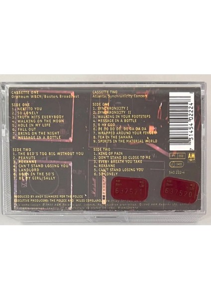 The Police Live Çift Kaset (Orjinal Dönem Baskı)
