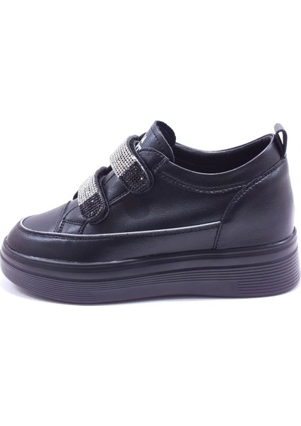 Kadın Cırtlı Dolgu Topuk Sneakers Spor Ayakkabı Kalıbı 1 Numara Küçüktür 2524K313 -1 fiyatları