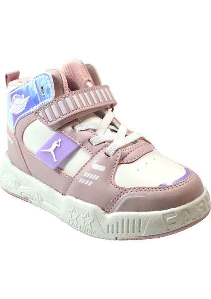 King Pudra Ortopedik Cırtlı Hafif Taban Bilekli Kız Çocuk Spor Ayakkabı modelleri
