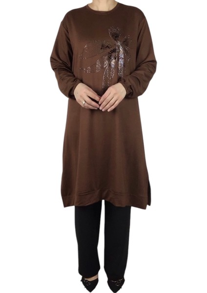 Kadın Önü Desenli Kristal Iki Iplik Büyük Beden Tunik fiyatları