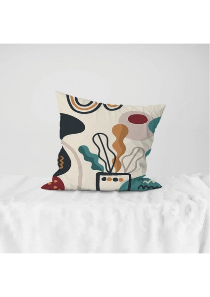 Çift Taraflı Renkli Kırlent Kılıfı Seti, 6'lı, Mikro Petek, 43x43 ve 30x50 cm