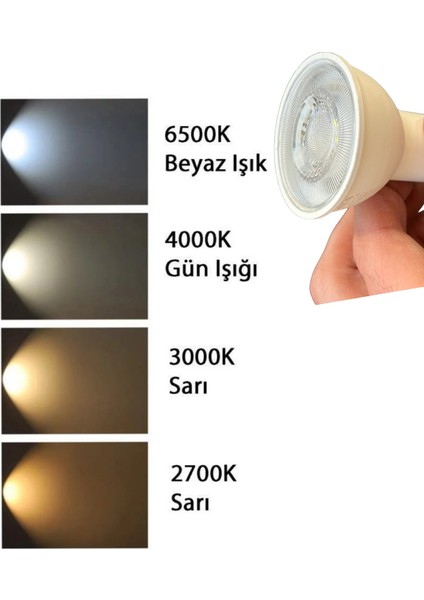 (8 adet) Cata 8W (50W) 6500K (Beyaz Işık) GU10 DUYLU LED Spot Ampul indirimleri