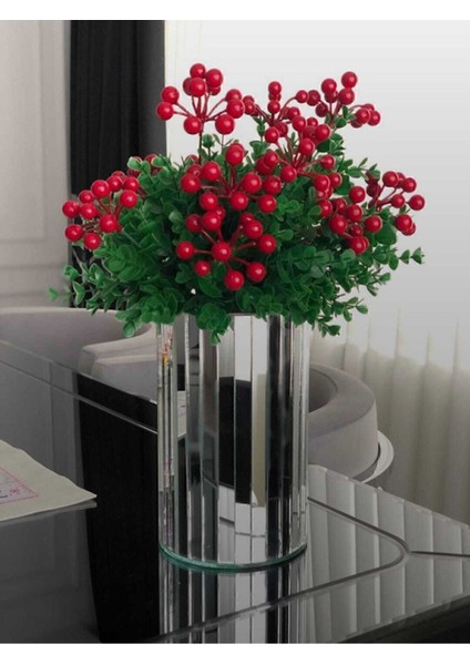 Şık gümüş dekoratif ayna ve vazo seti, zarif ev dekorasyonu için ideal seçenek fırsatları