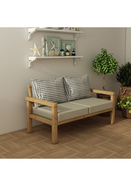Rustik Doğal Ahşap Natural Renk Bahçe & Balkon Oturma Grubu fiyatları