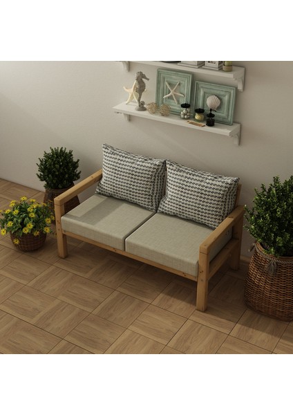 Rustik Doğal Ahşap Natural Renk Bahçe & Balkon Oturma Grubu modelleri