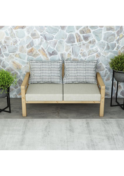 Rustik Doğal Ahşap Natural Renk Bahçe & Balkon Oturma Grubu
