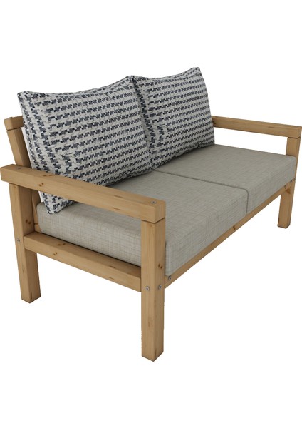 Rustik Doğal Ahşap Natural Renk Bahçe & Balkon Oturma Grubu fırsatları