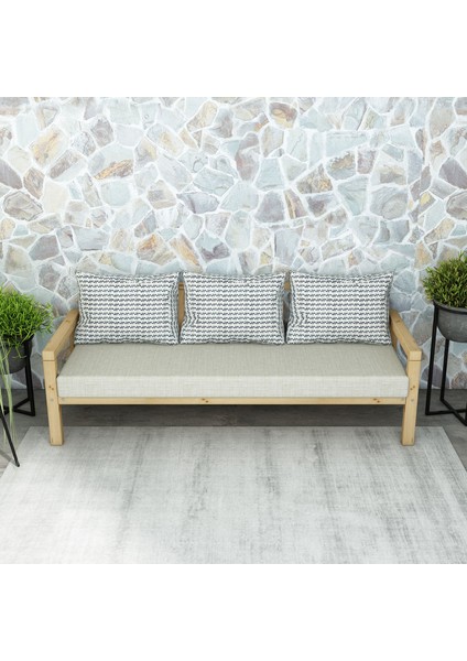 Rustik Doğal Ahşap Natural Renk Bahçe & Balkon Oturma Grubu