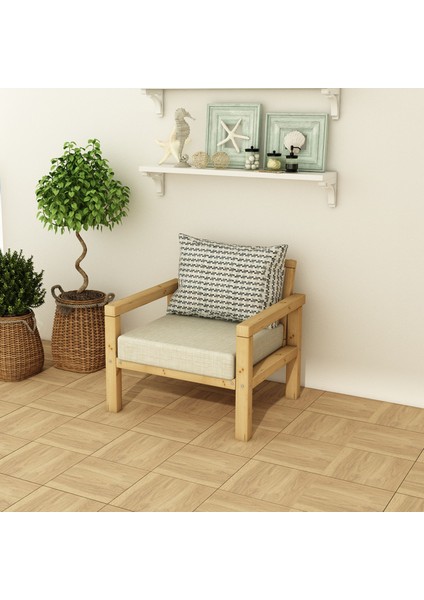 Rustik Doğal Ahşap Natural Renk Bahçe & Balkon Oturma Grubu fiyatları