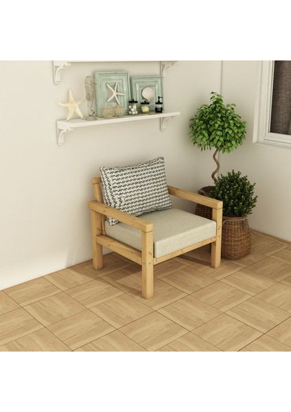 Rustik Doğal Ahşap Natural Renk Bahçe & Balkon Oturma Grubu modelleri