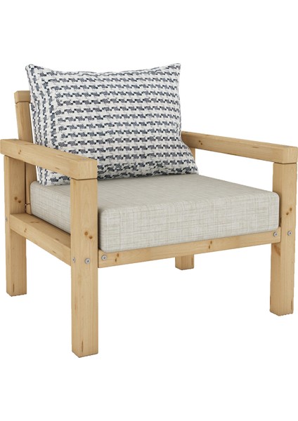 Rustik Doğal Ahşap Natural Renk Bahçe & Balkon Oturma Grubu fırsatları