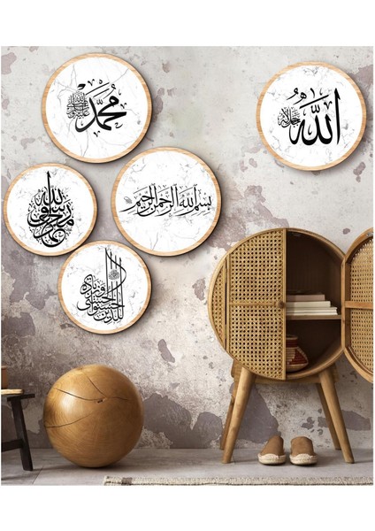 Notpa Dekorize Mdf 5 Parça Çerçeve Görünümlü Tablo Set 5002