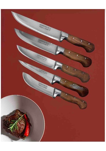 Mutlu Mandalina Sürmene Mutfak Bıçak Seti 5li