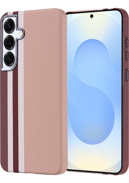 Samsung Galaxy S25 Plus Kılıf Kablosuz Şarj Özellikli Karbon Fiber Görünümlü Nekst Kapak