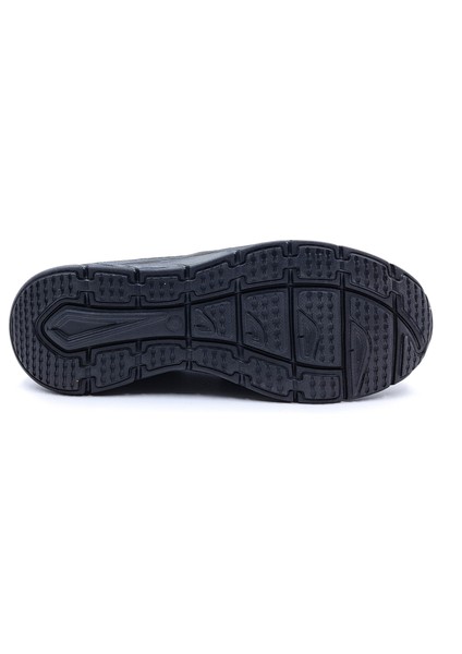 K1114 Memory Foam Erkek Tekstil Siyah Bağcıksız Spor Yürüyüş Ayakkabı