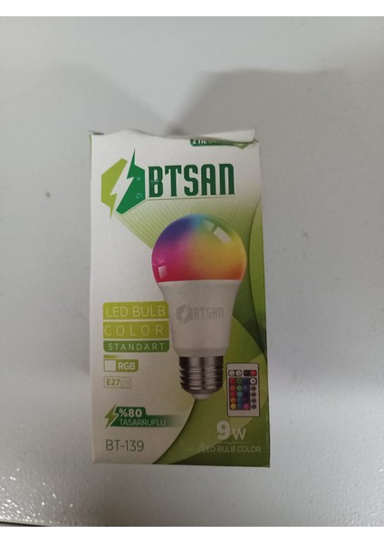 LED Uzaktan Kumandalı 9 W Renk Değiştiren Ampul modelleri