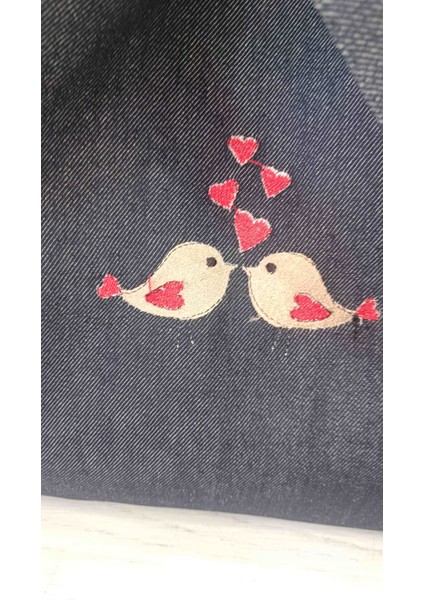 Nakışlı Lacivert Denim/kot/jean Omuz Çantası fiyatları