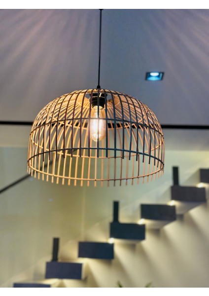 Bambu Avize 40 cm -Iskandinac Bohem ,özel Tasarım Aydınlatma-Salon,mutfak.ofis