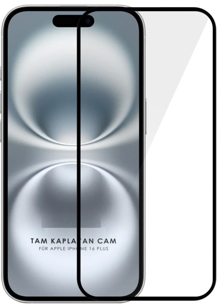 (Guard Tam Kaplayan) Iphone 16 Plus Uyumlu Tam Kaplayan Esd Anti-Statik Tempered Cam Ekran Koruyucu