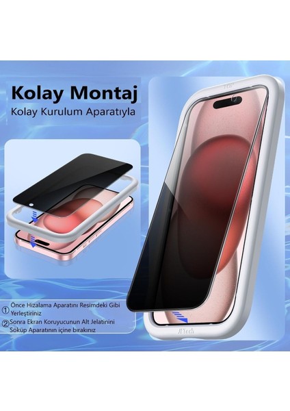 (Armor Hayalet) Iphone 15 Uyumlu Hizalama Aparatlı Hayalet Cam Ekran Koruyucu modelleri