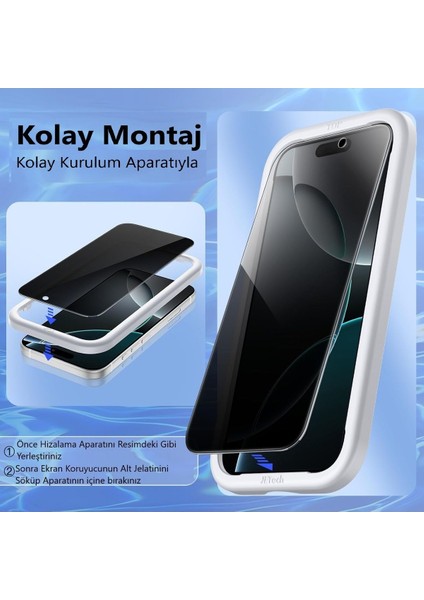 (Armor Hayalet) Iphone 16 Pro Uyumlu Hizalama Aparatlı Hayalet Cam Ekran Koruyucu modelleri
