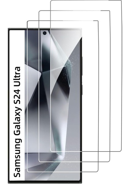 3'lü Paket Samsung S24 Ultra Uyumlu Temperli Hd+ Cam Ekran Koruyucu (3'lü Paket)