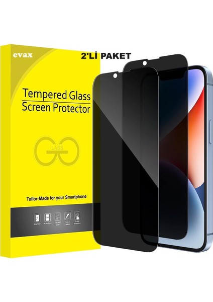 (2'li Guard Hayalet) Iphone 14 Uyumlu Hayalet Özellikli Tam Kaplayan Guard Serisi Cam Ekran Koruyucu