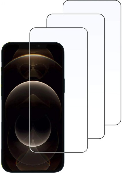 3'lü Paket iPhone 12 Pro Max Uyumlu Temperli Hd+ Cam Ekran Koruyucu (3'lü Paket)