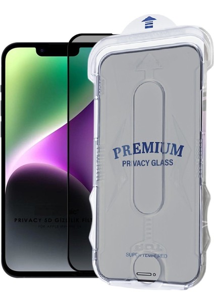 (Magıcbox Hayalet) iPhone 14 Uyumlu Hayalet Özellikli Kolay Kurulum Aparatlı Cam Ekran Koruyucu