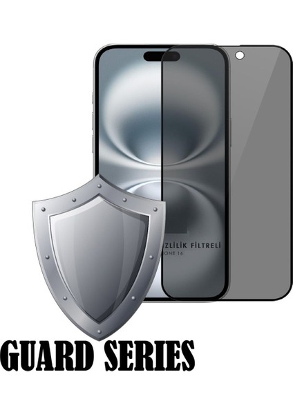 (Guard Hayalet) iPhone 16 Uyumlu Hayalet Özellikli Tam Kaplayan Guard Serisi Cam Ekran Koruyucu