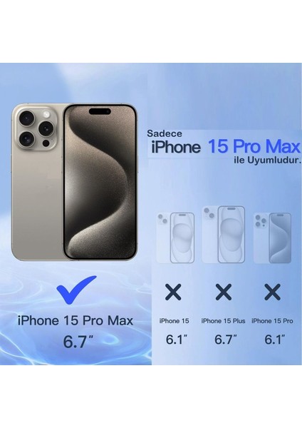 (Defender Armor Hayalet) Iphone 15 Pro Max Uyumlu Hizalama Aparatlı Hayalet Cam Ekran Koruyucu indirimleri