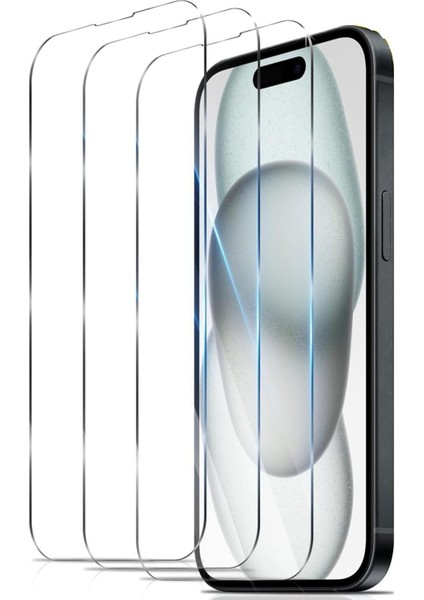 3'lü Paket iPhone 15 Plus Uyumlu Temperli Hd+ Cam Ekran Koruyucu (3'lü Paket)