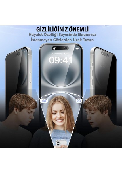 (Guard Hayalet) Iphone 16 Plus Uyumlu Hayalet Özellikli Tam Kaplayan Guard Serisi Cam Ekran Koruyucu fiyatları