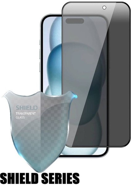 (Shıeld Hayalet) iPhone 15 Plus Uyumlu Hayalet 6d Tam Kaplayan Temperli Cam Ekran Koruyucu