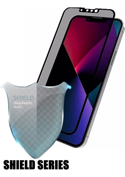 (Shıeld Hayalet) iPhone 13 Pro Uyumlu Hayalet Tam Kaplayan Shield Serisi Cam Ekran Koruyucu