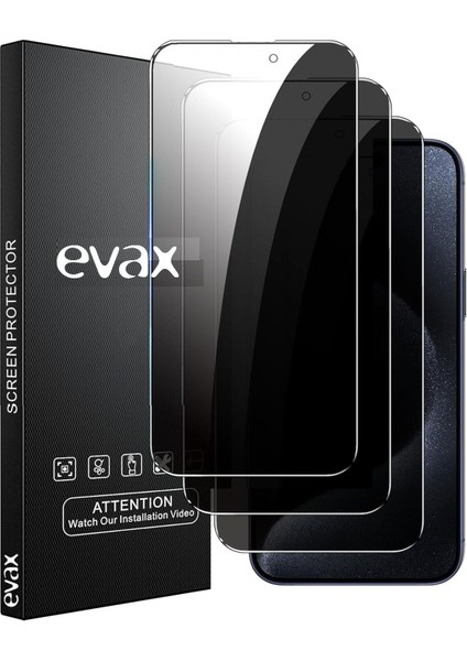 (3'lü Guard Hayalet) Iphone 15 Pro Uyumlu Hayalet Tam Kaplayan Guard Cam Ekran Koruyucu (3 Adet)