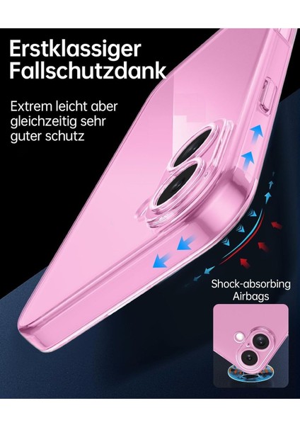 (2 Cam + 1 Kılıf) iPhone 16 Plus Uyumlu 1 Şeffaf Silikon Kılıf + 2 Cam Ekran Koruyucu