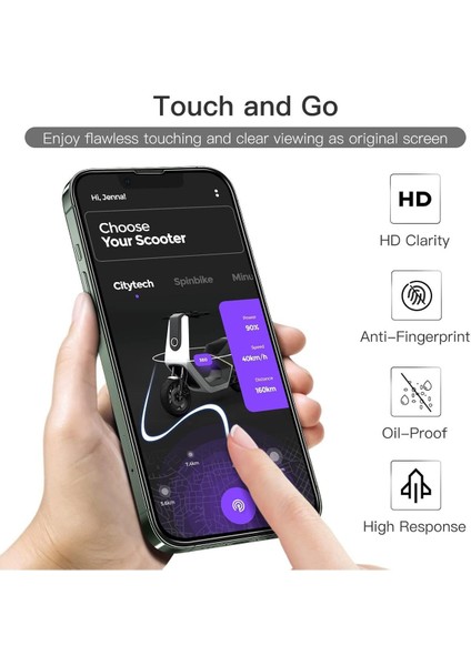 (Armor Tam Kaplayan) iPhone 13 / 13 Pro /14 Uyumlu Hizalama Aparatlı Tam Kaplayan Cam Ekran Koruyucu fırsatları